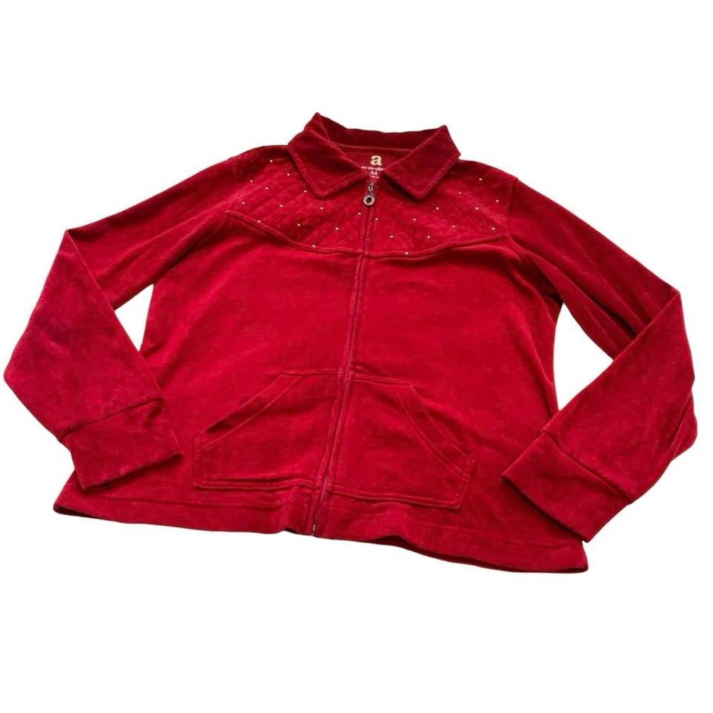 Vintage Activology Red Velour Jacket